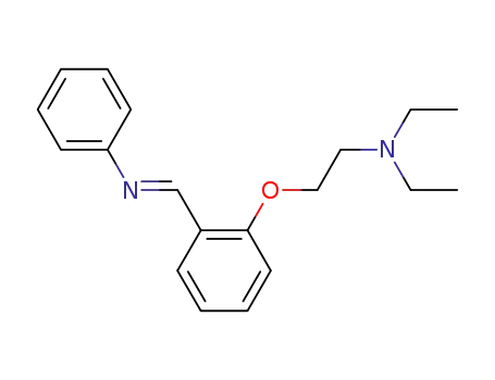 Molecular Structure of 84196-66-7 (N-[(E)-{2-[2-(diethylamino)ethoxy]phenyl}methylidene]aniline)