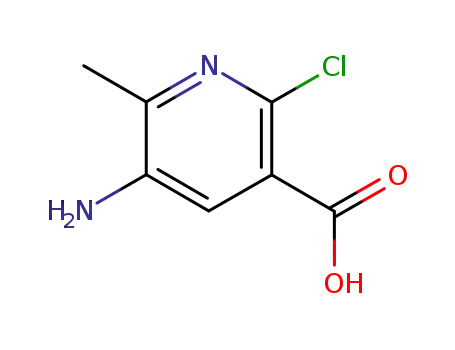 Molecular Structure of 89793-10-2 (5-AMino-2-chloro-6-Methylnicotinic acid)