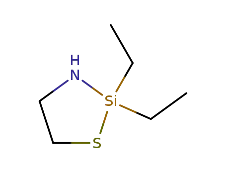 Molecular Structure of 84260-21-9 (1-Thia-3-aza-2-silacyclopentane, 2,2-diethyl-)