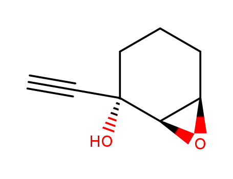 Molecular Structure of 89826-99-3 (7-Oxabicyclo[4.1.0]heptan-2-ol, 2-ethynyl-, (1alpha,2alpha,6alpha)- (9CI))
