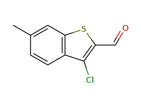 Molecular Structure of 84258-86-6 (3-Chloro-6-Methylbenzo[b]thiophene-2-carbaldehyde)
