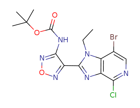 tert-butyl 4-(7-broMo-4-chloro-1-ethyl-1H-iMidazo[4,5-c]pyridin-2-yl)-1,2,5-oxadiazol-3-ylcarbaMate