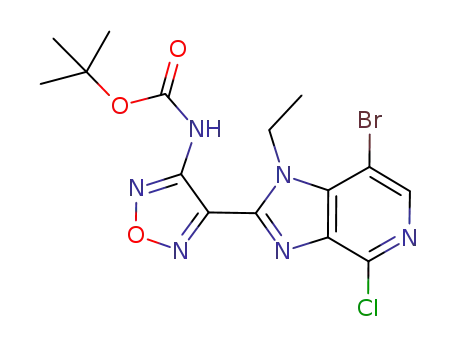 tert-butyl 4-(7-broMo-4-chloro-1-ethyl-1H-iMidazo[4,5-c]pyridin-2-yl)-1,2,5-oxadiazol-3-ylcarbaMate
