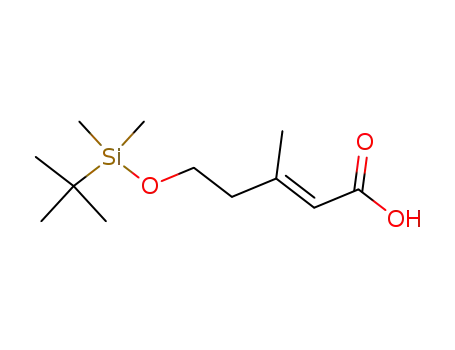 2-Pentenoic acid, 5-(((1,1-dimethylethyl)dimethylsilyl)oxy)-3-methyl-, (E)-