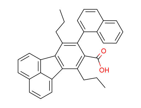 Molecular Structure of 89571-40-4 (9-(naphthalen-1-yl)-7,10-dipropylfluoranthene-8-carboxylic acid)