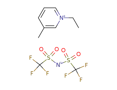 Molecular Structure of 841251-37-4 (1-ETHYL-3-METHYLPYRIDINIUM BIS(TRIFLUOROMETHANESULFONYL)IMIDE)