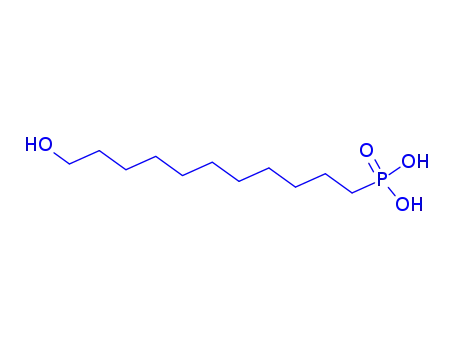 Molecular Structure of 83905-98-0 (11-Hydroxyundecylphosphonic acid, 95%)