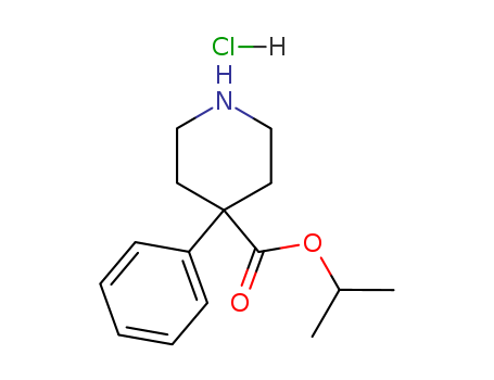 4-Piperidinecarboxylicacid, 4-phenyl-, 1-methylethyl ester, hydrochloride (1:1)