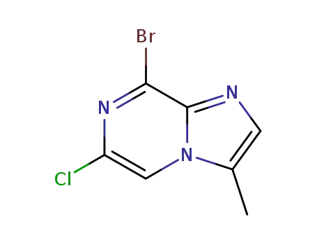 Molecular Structure of 84066-11-5 (8-BroMo-6-chloro-3-MethyliMidazo[1,2-a]pyrazine)