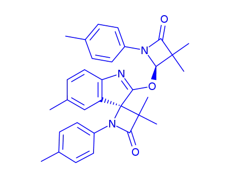 Molecular Structure of 896746-29-5 ((S)-2'((S)-3,3-DIMETHYL-4-OXO-1-P-TOLYLAZETIDIN-2-YLOXY)-3,3,5'-TRIMETHYL-1-P-TOLYLSPIRO[AZETIDINE-2.3'-INDOLINE]-4-ONE)