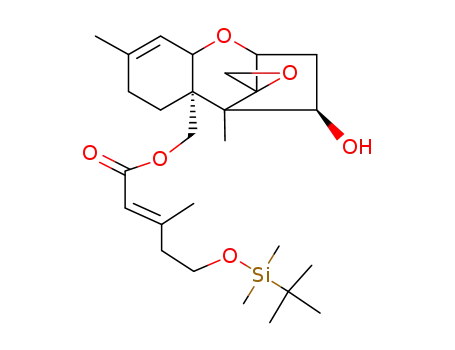 Trichothec-9-ene-4,15-diol, 12,13-epoxy-, 15-(5-(((1,1-dimethylethyl)dimethylsilyl)oxy)-3-methyl-2-pentenoate), (4beta,15(E))-
