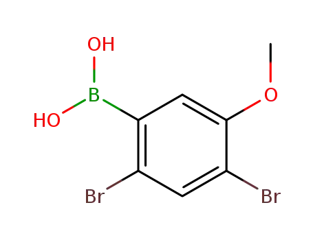Molecular Structure of 89677-46-3 ((2,4-DIBROMO-5-METHOXY)BENZENEBORONIC ACID)