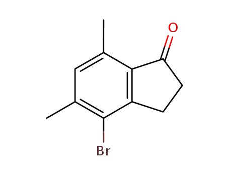 Molecular Structure of 84092-73-9 (4-BroMo-5,7-diMethyl-2,3-dihydro-1H-inden-1-one)