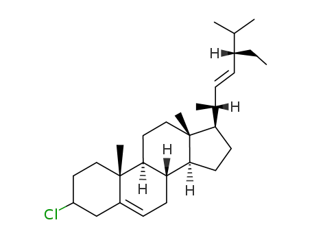 Molecular Structure of 102491-98-5 (3β-chloro-stigmastadiene-(5.22<i>t</i>))
