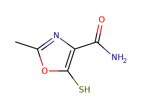 Molecular Structure of 83990-20-9 (4-Oxazolecarboxamide,5-mercapto-2-methyl-(9CI))