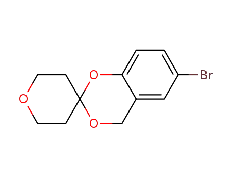 Molecular Structure of 895525-86-7 (6-BroMo-2',3',5',6'-tetrahydro-4H-spiro[benzo[d][1,3]dioxine-2,4'-pyran])