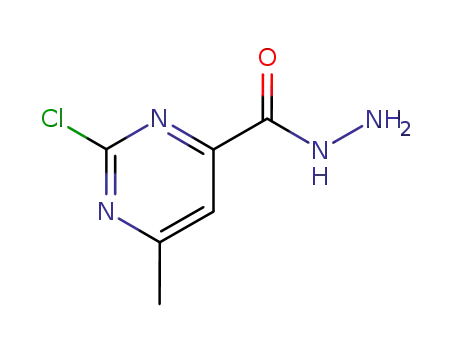 Molecular Structure of 89598-84-5 (2-CHLORO-6-METHYLPYRIMIDINE-4-CARBOHYDRAZIDE)