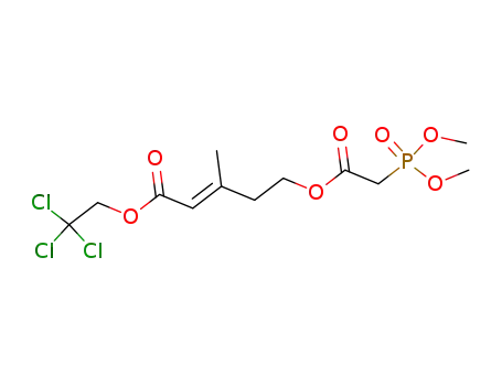 2-Pentenoic acid, 5-(((dimethoxyphosphinyl)acetyl)oxy)-3-methyl-, 2,2,2-trichloroethyl ester, (E)-