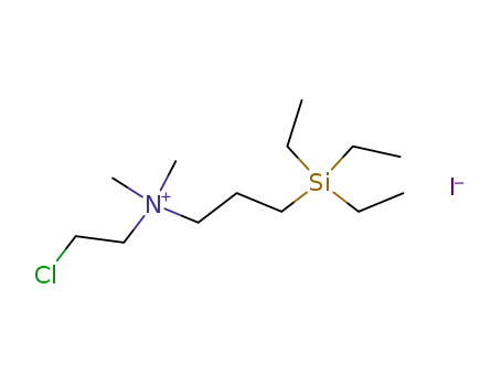 Molecular Structure of 84584-77-0 ((2-Chloroethyl)dimethyl(3-(triethylsilyl)propyl)ammonium iodide)