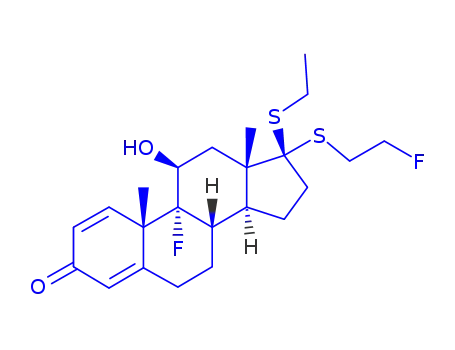 (8S,10S,11S,13S,14S,17S)-17-ethylsulfanyl-9-fluoro-17-(2-fluoroethylsulfanyl)-11-hydroxy-10,13-dimethyl-6,7,8,11,12,14,15,16-octahydrocyclopenta[a]phenanthren-3-one