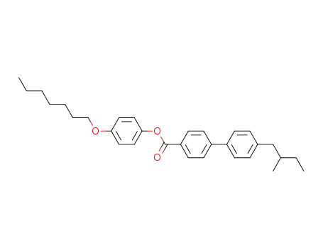 Molecular Structure of 96757-94-7 (4'-(2-Methylbutyl)-1,1'-biphenyl-4-carboxylic acid 4-heptyloxyphenyl ester)