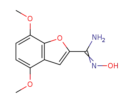 Molecular Structure of 84748-16-3 (2-Benzofurancarboximidamide, 4,7-dimethoxy-N-hydroxy-)