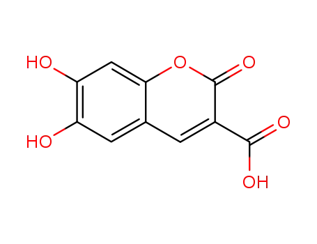 Molecular Structure of 84738-35-2 (6,7-DihydroxycouMarin-3-carboxylic Acid)