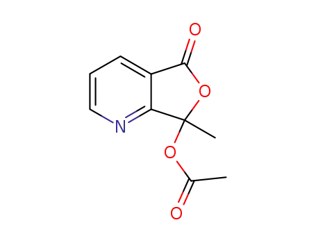 Molecular Structure of 111068-02-1 (Furo[3,4-b]pyridin-5(7H)-one, 7-(acetyloxy)-7-methyl-)