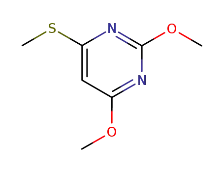 Molecular Structure of 89943-44-2 (2,4-dimethoxy-6-(methylsulfanyl)pyrimidine)