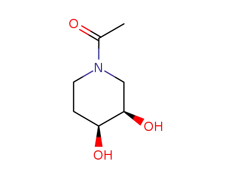Molecular Structure of 89895-83-0 (3,4-Piperidinediol, 1-acetyl- (7CI))