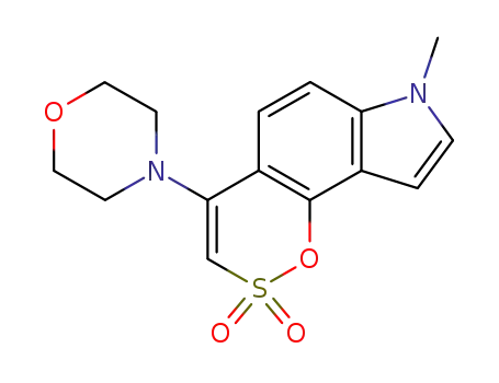 Molecular Structure of 84670-59-7 (7-methyl-4-(morpholin-4-yl)-7H-[1,2]oxathiino[6,5-e]indole 2,2-dioxide)