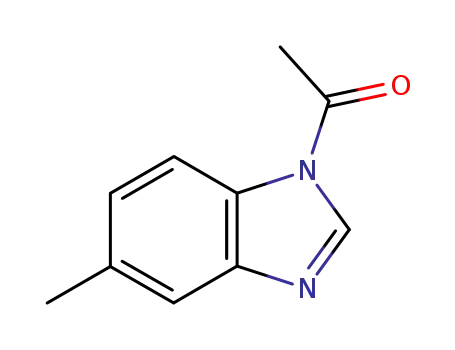 Molecular Structure of 84445-76-1 (1H-Benzimidazole,1-acetyl-5-methyl-(9CI))