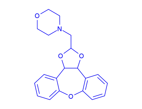 Molecular Structure of 84646-80-0 (4-(3a,12b-dihydrodibenzo[b,f][1,3]dioxolo[4,5-d]oxepin-2-ylmethyl)morpholine)
