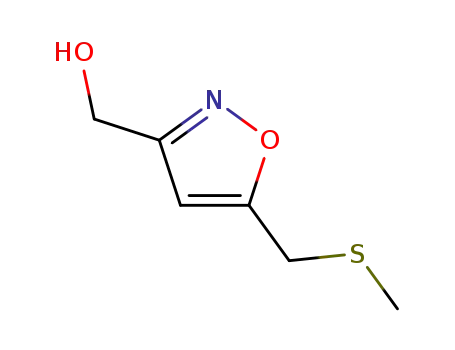 Molecular Structure of 84654-36-4 (3-Isoxazolemethanol,5-[(methylthio)methyl]-(9CI))