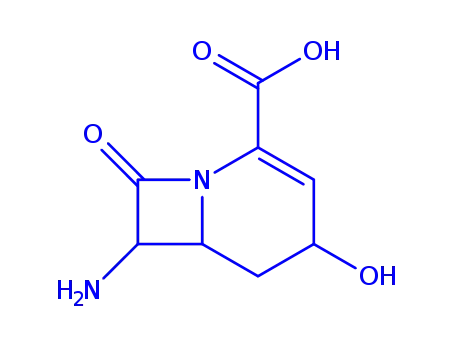 Molecular Structure of 84414-81-3 (1-Azabicyclo[4.2.0]oct-2-ene-2-carboxylicacid,7-amino-4-hydroxy-8-oxo-,)