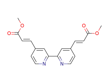 Molecular Structure of 845307-47-3 (DIMETHYL 3,3'-[2,2'-BIPYRIDINE]-4,4'-DIYLBIS-(2E,2'E)-2-PROPENATE)
