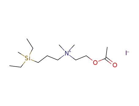 Molecular Structure of 84584-68-9 (1-Propanaminium, N-(2-(acetyloxy)ethyl)-3-(diethylmethylsilyl)-N,N-dim ethyl-, iodide)