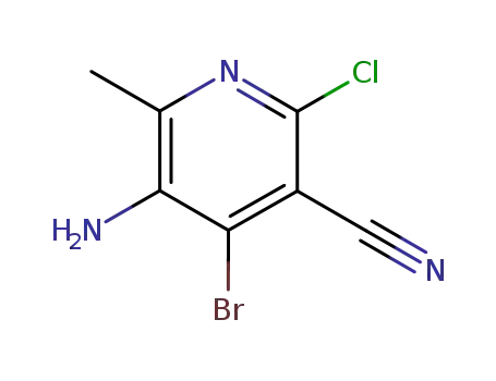 Molecular Structure of 847060-24-6 (5-amino-4-bromo-2-chloro-6-methyl-nicotinonitrile)