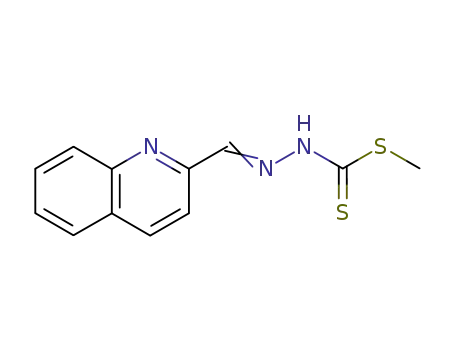 Molecular Structure of 26155-62-4 (Hydrazinecarbodithioic acid, (2-quinolinylmethylene)-, methyl ester)