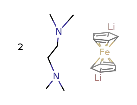 Molecular Structure of 65587-59-9 (1,1'-dilithioferrocene-(N,N,N',N'-tetramethylethylenediamine)-(1/2))