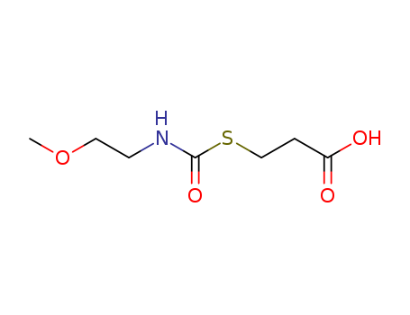Propanoic acid, 3-[[[(2-methoxyethyl)amino]carbonyl]thio]- cas  89896-08-2