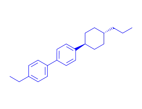 Molecular Structure of 84540-37-4 (trans-4-ethyl-4'-(4-propylcyclohexyl)-1,1'-biphenyl)