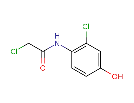 Molecular Structure of 89938-72-7 (2-CHLORO-N-(2-CHLORO-4-HYDROXY-PHENYL)-ACETAMIDE)