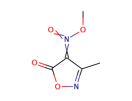 Molecular Structure of 84735-86-4 (5(4H)-Isoxazolone,3-methyl-4-(methyl-aci-nitro)-,(E)-(9CI))