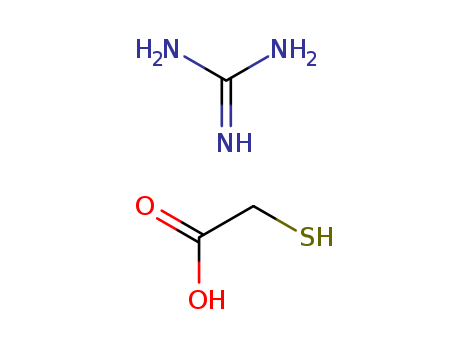guanidine; 2-sulfanylacetic acid cas  84371-00-6