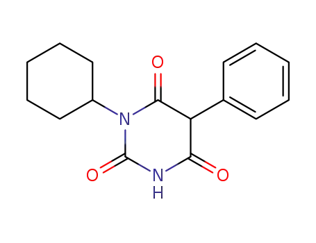 Molecular Structure of 846-27-5 (1-Cyclohexyl-5-phenylbarbituric acid)