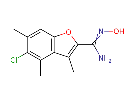 5-Chloro-N-hydroxy-3,4,6-trimethyl-2-benzofurancarboximidamide