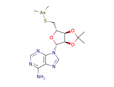 Molecular Structure of 84365-03-7 (9-[5-S-(dimethylarsanyl)-2,3-O-(1-methylethylidene)-5-thiopentofuranosyl]-9H-purin-6-amine)
