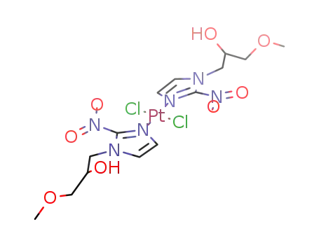 Molecular Structure of 84431-15-2 (platinum(2+) chloride 1-methoxy-3-(2-nitro-1H-imidazol-1-yl)propan-2-ol (1:2:2))