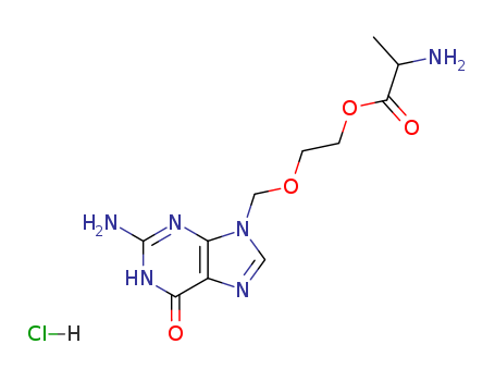 L-Alanine, 2-[(2-amino-1,6-dihydro-6-oxo-9H-purin-9-yl)methoxy]ethyl ester, monohydrochloride